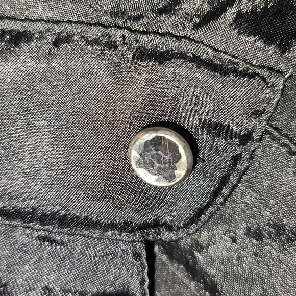 Black satin blouse with embellished tie - Picture 12 of 12